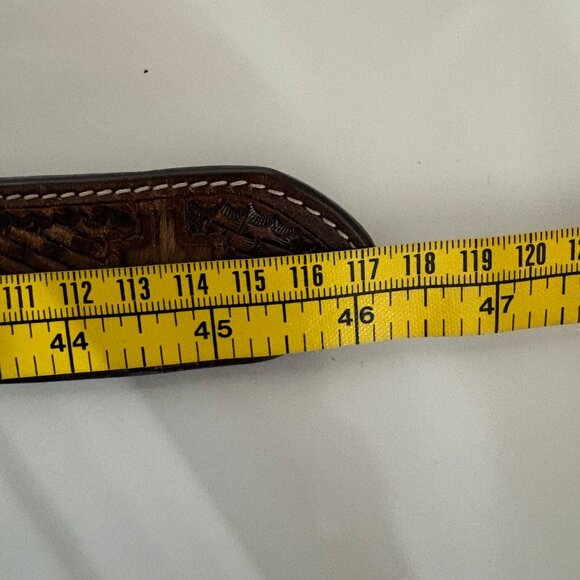 Ranger Western Cross Design Leather Belt 40 in Genuine Handtooled Cowhide WB3582 - Picture 6 of 8